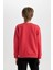 Erkek Çocuk Bisiklet Yaka Atatürk Baskılı Kırmızı Sweatshirt D8199A824WN 16
