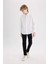 Erkek Çocuk Polo Yaka Oxford Uzun Kollu Basic Düz Gömlek W3215A625SM 8