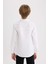 Erkek Çocuk Polo Yaka Oxford Uzun Kollu Basic Düz Gömlek W3215A625SM 12