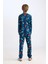 Erkek Çocuk Pijama Takımı Marvel Comics Uzun Kollu Üst Beli Lastikli Uzun Alt D6328A824WN 12