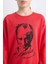 Erkek Çocuk Kırmızı Bisiklet Yaka Atatürk Baskılı Sweatshirt D8202A824WN 17