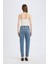 Lina Comfort Mom Normal Bel Düz Paça Jean Kar Yıkamalı Pantolon D7943AX25SP 14