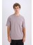 %100 Pamuk Boxy Fit Bisiklet Yaka Basic Düz Kısa Kollu Tişört D6070AX25SP 10