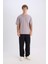 %100 Pamuk Boxy Fit Bisiklet Yaka Basic Düz Kısa Kollu Tişört D6070AX25SP 11