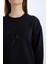 Relax Fit Bisiklet Yaka Baskılı İçi Yumuşak Tüylü Sweatshirt Tunik D9028AX24WN 12