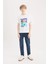 Erkek Çocuk Slim Fit Dar Kesim Düz Paça Basic Düz Jean Pantolon D6649A825SM 8