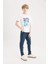 Erkek Çocuk Slim Fit Dar Kesim Düz Paça Basic Düz Jean Pantolon D6649A825SM 9