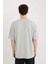 Oversize Geniş Kalıp Ütü Gerektirmeyen Bisiklet Yaka Kısa Kollu Basic Düz Ağır Kumaş Tişört X3926AZ25SP 12