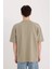 Oversize Geniş Kalıp Ütü Gerektirmeyen Bisiklet Yaka Kısa Kollu Basic Düz Ağır Kumaş Tişört X3926AZ25SP 12