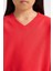 Kız Çocuk Cropped Fit V Yaka Basic Düz Sweatshirt D7047A824WN 9