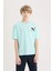 Erkek Çocuk Oversize Geniş Kalıp Bisiklet Yaka Baskılı Kısa Kollu Tişört B6165A825SM 8