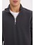 Comfort Regular Fit Rahat Kalıp Fermuarlı Dik Yaka Basic Düz Sweatshirt X7405AZ25SP 14