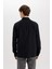 %100 Pamuk Regular Fit Basic Düz Keten Görünümlü Uzun Kollu Siyah Gömlek D7079AX24SP 12