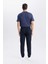 Jogger Lacivert Pantolon Basic Düz Beli Lastikli Bağcıklı Cepli Düz Paça D8640AX24AU 14
