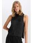 Siyah Regular Fit Basic Düz Aerobin Kolsuz Bluz D8507AX24AU 8