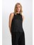 Siyah Regular Fit Basic Düz Aerobin Kolsuz Bluz D8507AX24AU 12