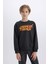 Erkek Çocuk Stranger Things Bisiklet Yaka Sweatshirt D4791A824WN 7