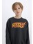 Erkek Çocuk Stranger Things Bisiklet Yaka Sweatshirt D4791A824WN 10