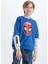 Erkek Çocuk Marvel Spiderman Oversize Geniş Kalıp Bisiklet Yaka Sweatshirt D6813A824WN 7