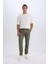 %100 Pamuk Yazlık Jogger Chino Pantolon Beli Bağcıklı Cepli Düz Paça Z9933AZ25SP 7