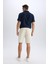 %100 Pamuk Regular Fit Gabardin Bermuda Şort C7684AX25SP 14