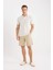 %100 Pamuk Regular Fit Gabardin Bermuda Şort C7684AX25SP 8