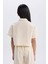 Kız Çocuk Cropped Fit Keten Kısa Kollu Gömlek D9142A825SM 15