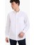%100 Pamuk Regular Fit Polo Yaka Oxford Basic Düz Uzun Kollu Beyaz Gömlek A8028AX25SP 10