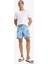 Fit Regular Fit Desenli Esnek Dokulu Deniz Şortu D9630AX25HS 9