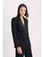 Regular Fit Ceket Yaka Krep Blazer Ceket D9554AX24AU 8