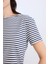 Regular Fit Kayık Yaka Çizgili Kısa Kollu Tişört D4534AX24AU 12