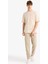 %100 Pamuk Jogger Slim Fit Dar Kesim Beli Bağcıklı Gabardin Pantolon D8607AX25SP 12