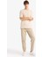 %100 Pamuk Jogger Slim Fit Dar Kesim Beli Bağcıklı Gabardin Pantolon D8607AX25SP 13