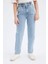 Kız Çocuk Paperbag Jogger Paça Pamuklu Jean Pantolon D7112A825SM 12