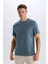 %100 Pamuk New Regular Fit Bisiklet Yaka Basic Düz Kısa Kollu Tişört V7699AZ25SP 9