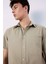 %100 Pamuk Regular Fit Yazlık Polo Yaka Keten Görünümlü Kısa Kollu Gömlek D7551AX25SP 10