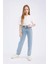 Kız Çocuk Paperbag Jogger Paça Pamuklu Jean Pantolon D7112A825SM 10