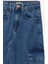 Kız Çocuk Wide Leg Kargo Geniş Bol Paça Pamuklu Jean Pantolon D7091A825SM 16