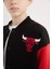 Erkek Çocuk NBA Chicago Bulls Kolej Yaka Çıtçıtlı Sırt Baskılı Bomber Ceket D9556A825SP 14