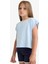 Kız Çocuk Boxy Fit Bisiklet Yaka Basic Düz Kısa Kollu Tişört C4511A825SM 11