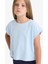 Kız Çocuk Boxy Fit Bisiklet Yaka Basic Düz Kısa Kollu Tişört C4511A825SM 13