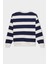 Relax Fit Bisiklet Yaka Çizgili Kalın Sweatshirt A1883AX24AU 16