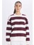 Relax Fit Bisiklet Yaka Çizgili Kalın Sweatshirt A1883AX24AU 9