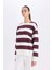 Relax Fit Bisiklet Yaka Çizgili Kalın Sweatshirt A1883AX24AU 12
