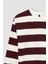 Relax Fit Bisiklet Yaka Çizgili Kalın Sweatshirt A1883AX24AU 16