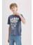 Erkek Çocuk Bisiklet Yaka Baskılı Kısa Kollu Tişört D9283A825SM 9