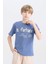Erkek Çocuk Bisiklet Yaka Baskılı Kısa Kollu Tişört D9259A825SM 10