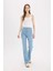 Slim Flare Yüksek Bel Düz Paça Uzun Jean Kar Yıkamalı Pantolon D7973AX25SP 10