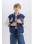 Erkek Çocuk Kolej Yaka Sırt Baskılı Çıtçıtlı Bomber Mont D5901A825SP 17