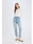 Mary Vintage Straight Fit Yüksek Bel Düz Paça Jean Kar Yıkamalı Pantolon D7981AX25SP 9